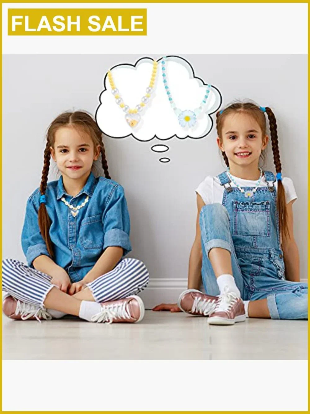 Toddler Jewelry Set - 6 Necklaces & 6 Bracelets Dress Up Costume Accessories
